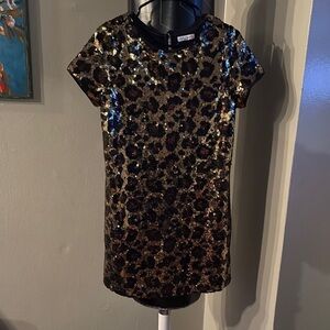 Sequin Leopard Print Dress